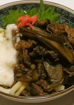 ネバネバ牛肉うどん-レシピのメイン写真