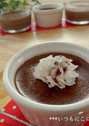 フライパンdeなめらかチョコプリン♪-レシピのメイン写真