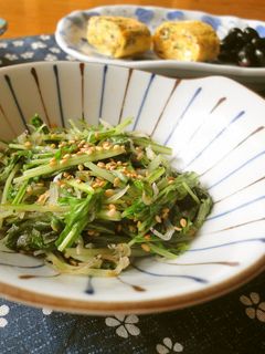*減塩*水菜とじゃこのサッと炒め*-レシピのメイン写真