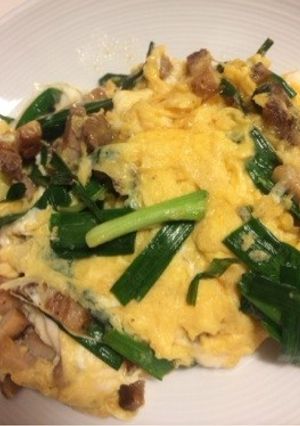 簡単ふんわり☆焼豚入りニラ玉-レシピのメイン写真