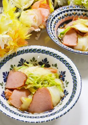 ハムと白菜　簡単麺つゆ炒め☆-レシピのメイン写真