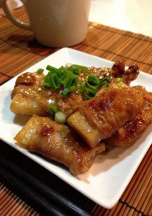 甘辛い♪肉巻き長芋の照り焼き-レシピのメイン写真