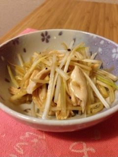 ささみと長ネギのごま油和え-レシピのメイン写真