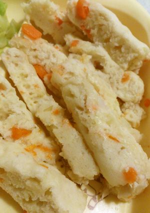 離乳食後期～＊醤油マヨ味の簡単蒸しパン-レシピのメイン写真