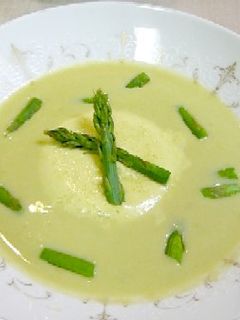 アスパラのポタージュとピーのフラン-レシピのメイン写真