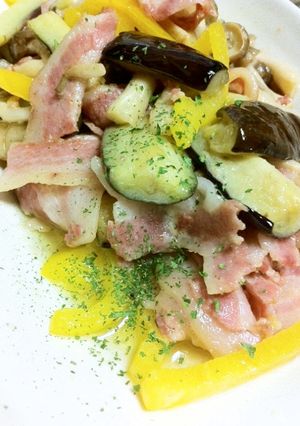 簡単☆なすとベーコンのマヨ炒め-レシピのメイン写真