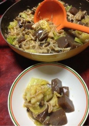 大食漢のコンニャクとキャベツ和風あんかけ-レシピのメイン写真