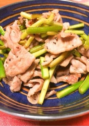 絶対簡単！おいしい豚肉とニンニクの芽炒め-レシピのメイン写真