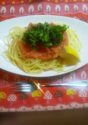 こんなの初めて！明太子スパゲティ♪-レシピのメイン写真