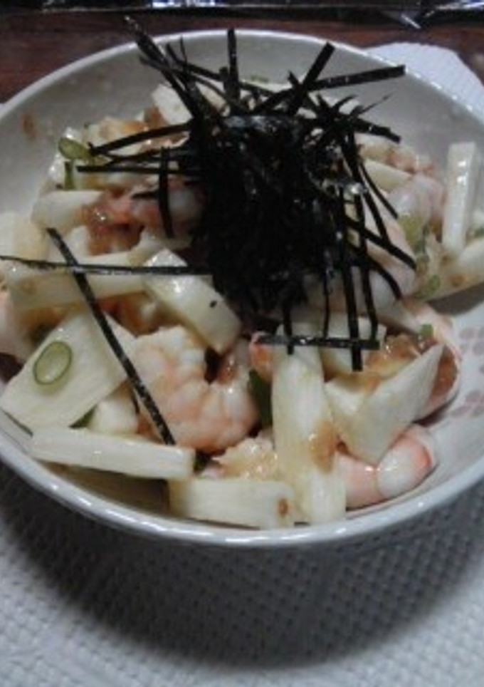 長いもとエビの梅あえサラダ-レシピのメイン写真