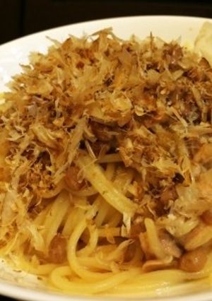 ツナ納豆スパゲッティ—-レシピのメイン写真