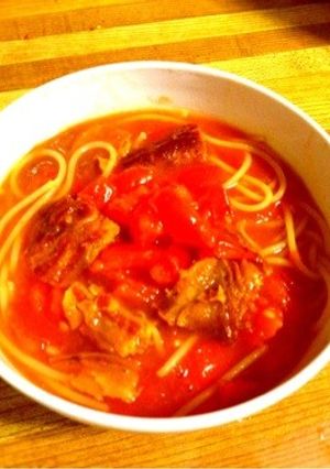 料理男子のトマトスープスパゲティ-レシピのメイン写真