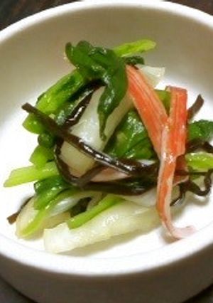 白菜と青菜・かに蒲鉾の塩昆布あえ♪-レシピのメイン写真