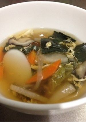 和風味の野菜たっぷりトックスープ-レシピのメイン写真