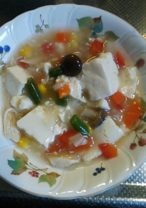 いぬ飯　カラフル麻婆豆腐風-レシピのメイン写真