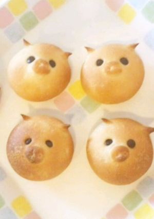 ブーブー（´ 3｀)おやつチョコパン-レシピのメイン写真