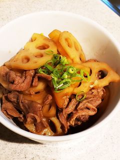 れんこんと牛肉のしぐれ煮-レシピのメイン写真