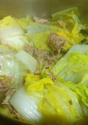 白菜とシーチキンの煮物☆ツナ缶１つで簡単-レシピのメイン写真