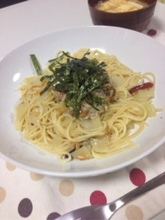 納豆和風ペペロンチーノ-レシピのメイン写真