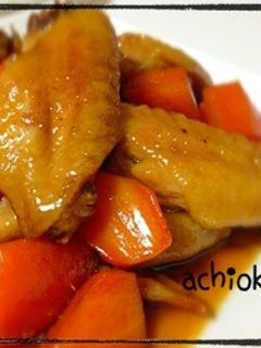 手羽先とにんじんの酢煮-レシピのメイン写真