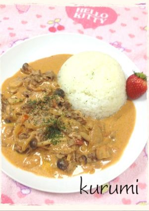 ♥簡単☆フライパンでビーフストロガノフ♥-レシピのメイン写真
