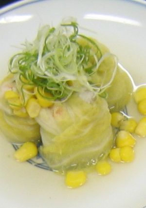 ごろごろエビと野菜の和風ロールキャベツ-レシピのメイン写真