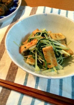 簡単☆もう一品！油揚げと水菜の煮浸し-レシピのメイン写真