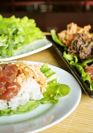 レタスで包むサラダ手巻き寿司-レシピのメイン写真