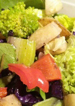 ヤーコンとコロコロ野菜の温サラダ-レシピのメイン写真