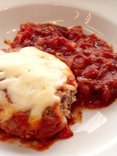 簡単★トマトとチーズの煮込みハンバーグ-レシピのメイン写真