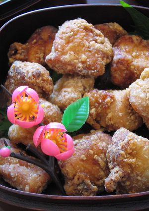 お花見弁当１段目　鶏のハニーごまから揚げ-レシピのメイン写真