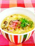 レンジでとろり～ん卵ごはん☆塩昆布入り♪