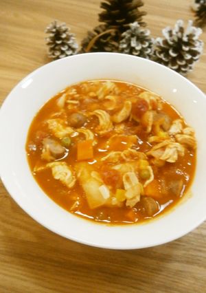 おもチーズ入り✿鶏ささみのミネストローネ-レシピのメイン写真