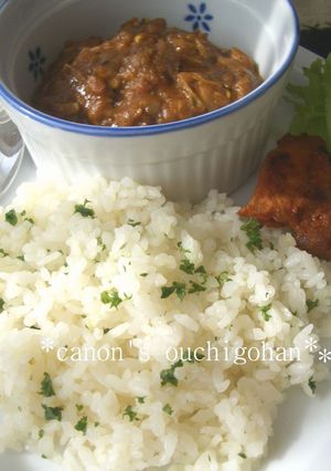 カレーと一緒に。ガーリックバターライス-レシピのメイン写真