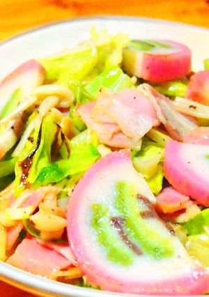かまぼことベーコンの簡単野菜炒め-レシピのメイン写真