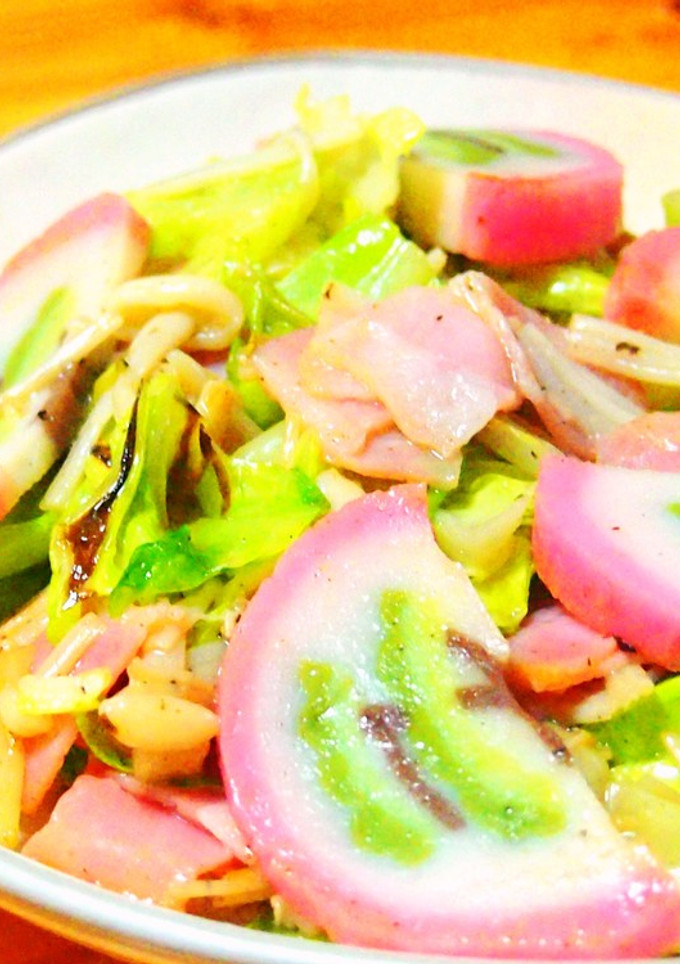 かまぼことベーコンの簡単野菜炒め-レシピのメイン写真