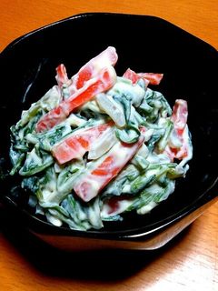 にんじんとほうれん草のクリーミー白和え-レシピのメイン写真