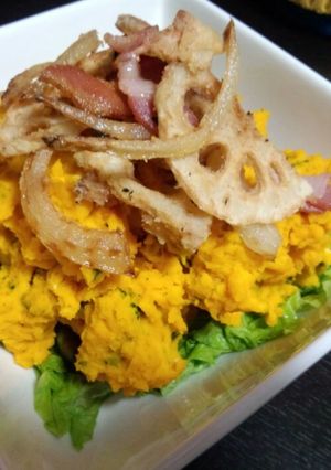 かぼちゃとクリームチーズのサラダ-レシピのメイン写真