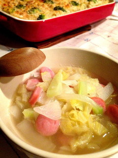 優しいお味♪白菜とウインナーのスープ-レシピのメイン写真