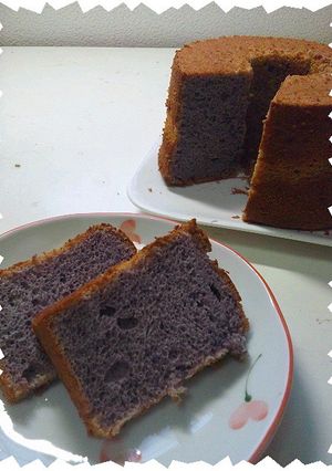 紫いものシフォンケーキ-レシピのメイン写真