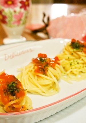 市販ソース活用でお洒落なおもてなしパスタ-レシピのメイン写真