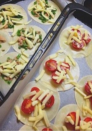 パパっと‼︎ 餃子の皮のシンプルピザ♫-レシピのメイン写真