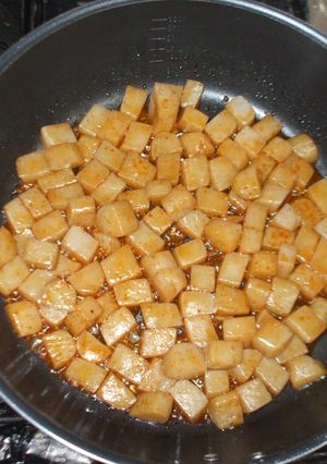 こんにゃくステーキ♪簡単ピリ辛炒め味噌-レシピのメイン写真