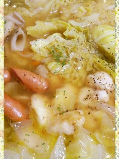 簡単♪野菜たっぷりコンソメ鍋-レシピのメイン写真