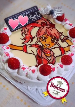アイカツ♪キャラﾃﾞｺケーキ-レシピのメイン写真