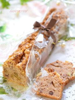 カリッ香ばしい✿胡桃&小豆パウンドケーキ-レシピのメイン写真