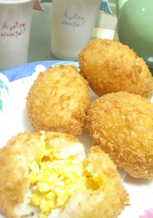 こっくりチーズ＊カリッと揚げたたまごパン-レシピのメイン写真