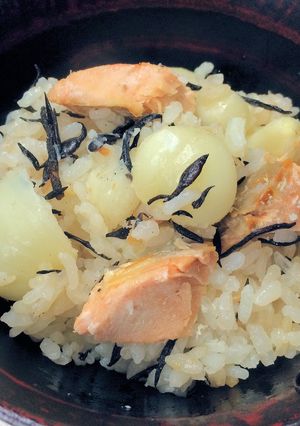 百合根・鮭・ヒジキご飯-レシピのメイン写真