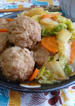 ✤豚肉団子と白菜の煮物✤-レシピのメイン写真