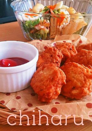【簡単】【ワンボウル】チキンナゲット♡-レシピのメイン写真